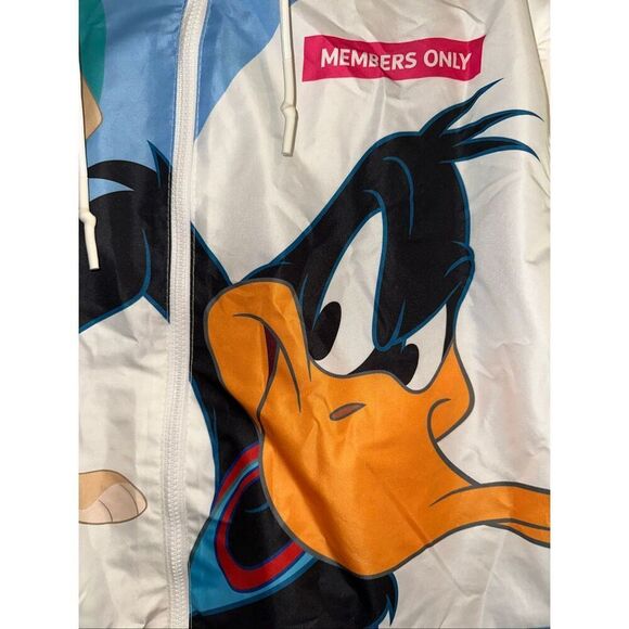 Members Only Windbreaker Jacket Space Jam Looney Tunes: Size Large Lebron James - Picture 3 of 6